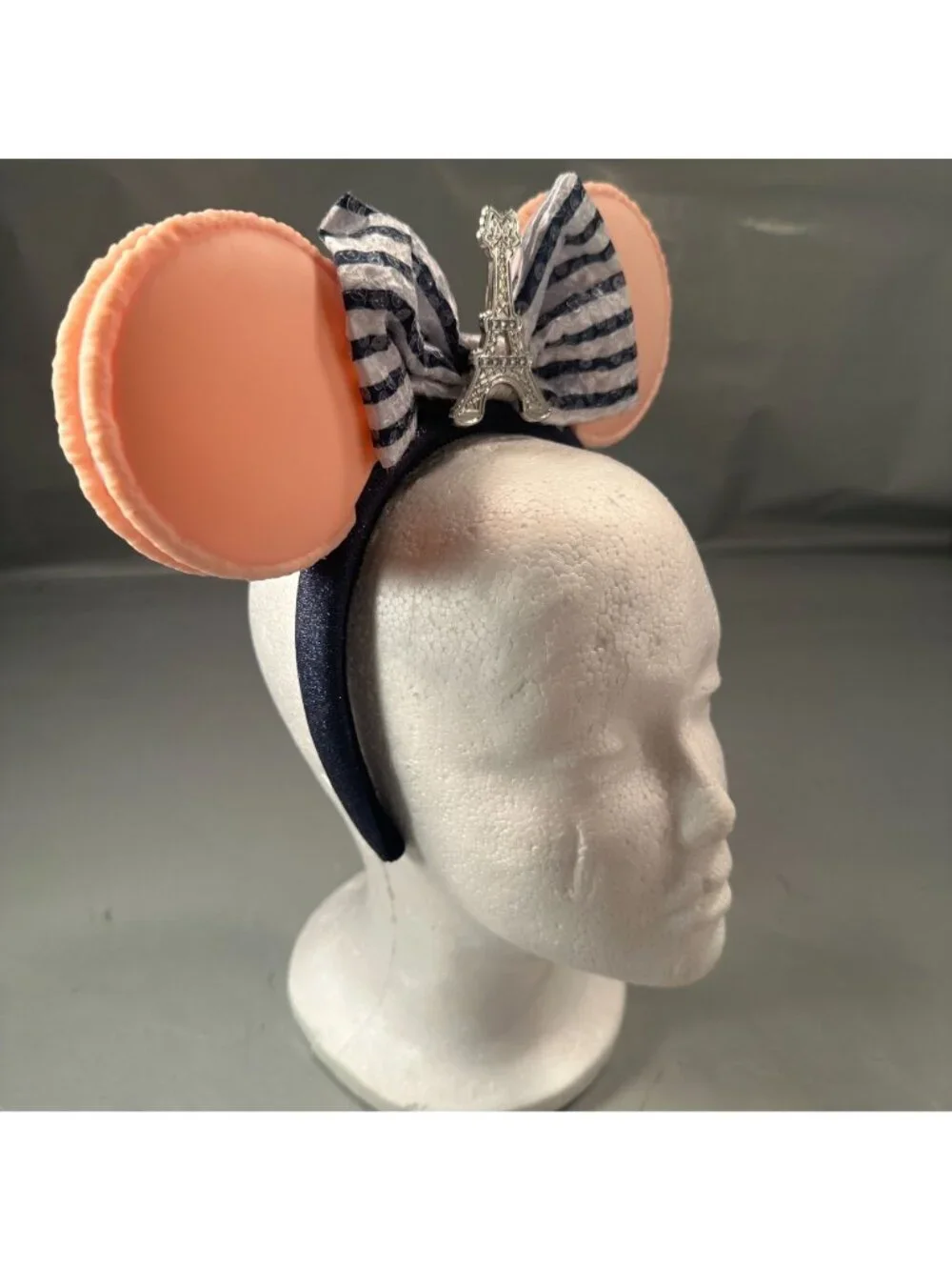 Disney Paris Epcot France Minnie Ears Macaron Headband Eiffel Tower Bon Appetit